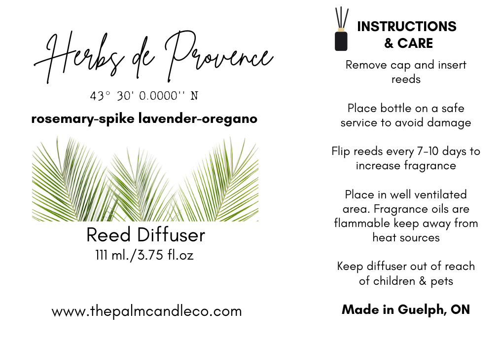 Herbs de Provence - Reed Diffuser